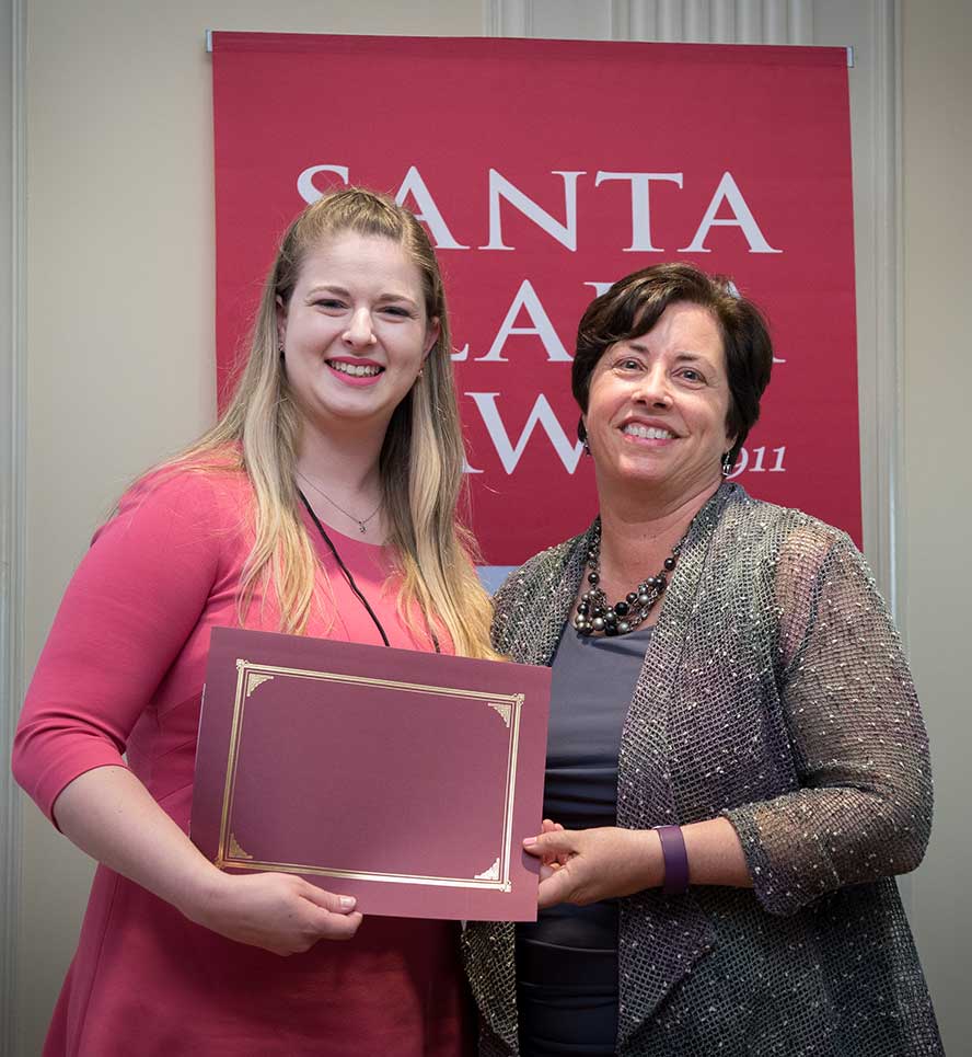 Ariel Siner with Dean Lisa Kloppenberg