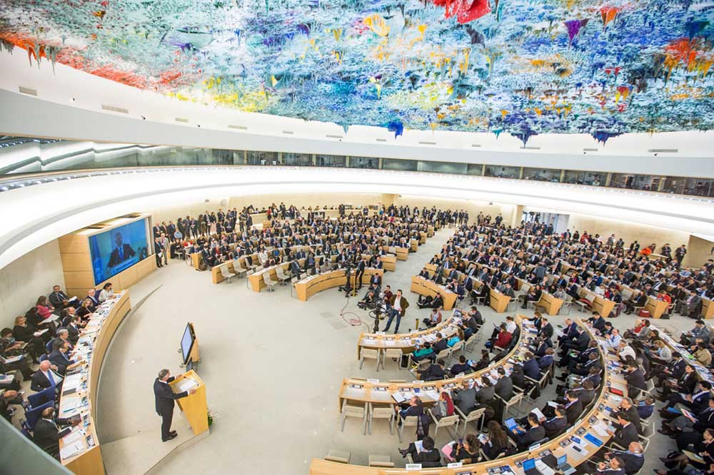 UPR held in the Human Rights and Alliance of Civilizations room at the Palais des Nations in Geneva