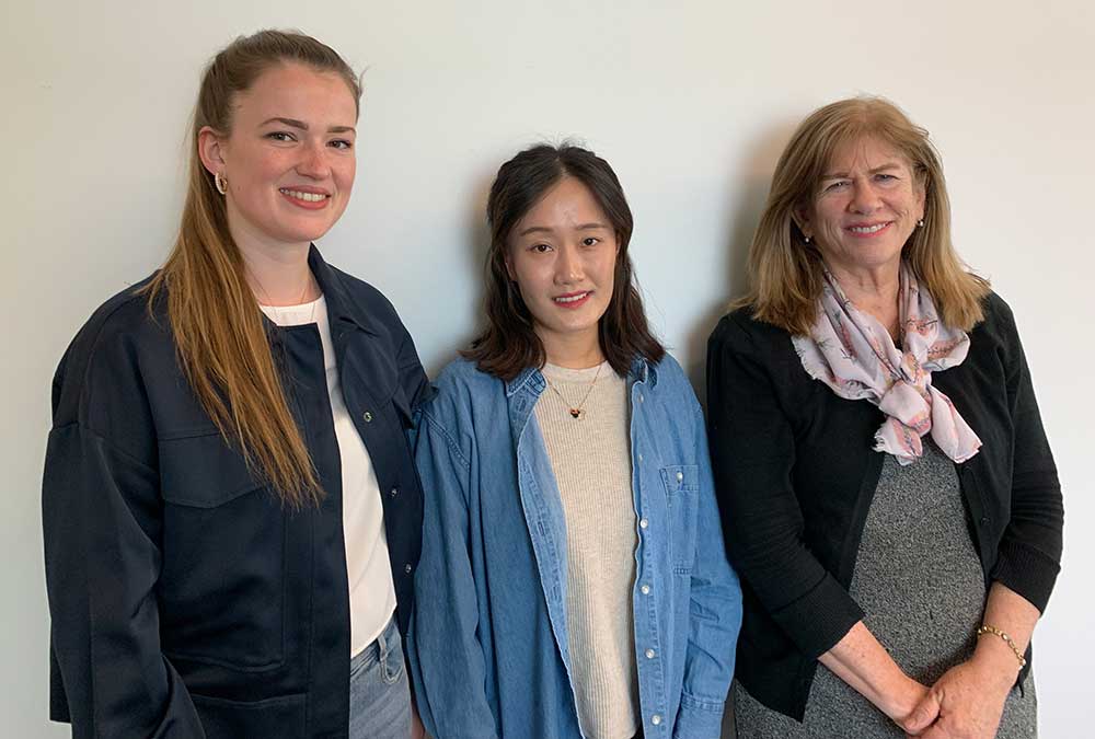 Johanna Salzle, Wenling Ma, and Professor Evangeline Abriel