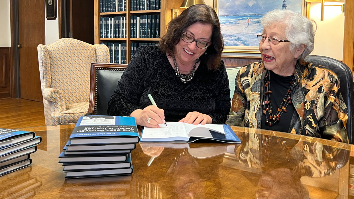 Lisa Kloppenberg with Judge Dorothy Wright Nelson