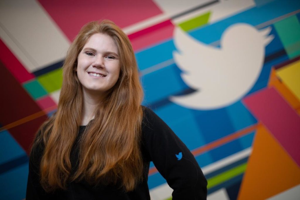 Santa Clara Law Tech Edge JD student Jess Miers at Twitter. Photo by Jim Gensheimer.