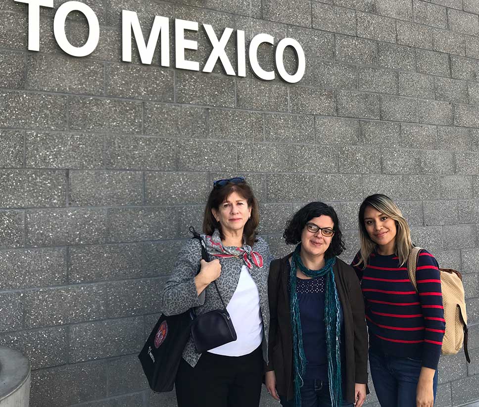 Evangeline Abriel with Jessica Jenkins and Shoshana Kushner of the Center for Employment and Training, San Jose. 