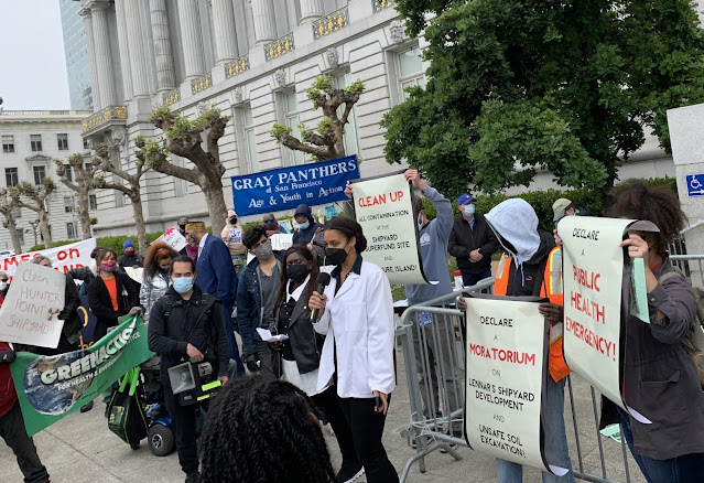 April 2021 People's Earth Day Rally at San Francisco City Hall. Credit: Declan Bernal