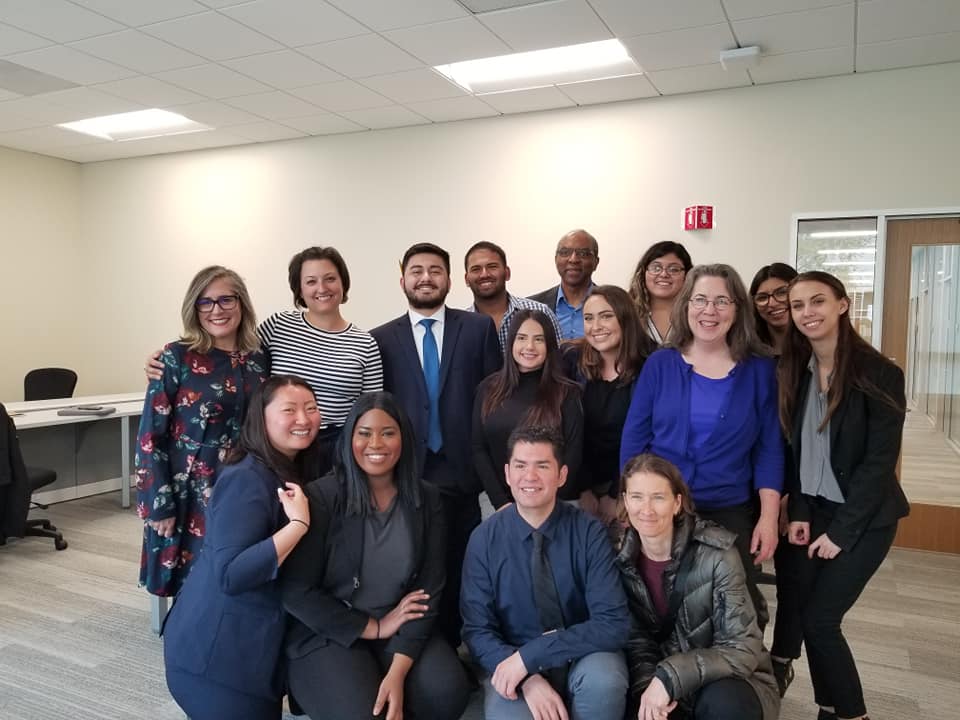 The one day speed screening team including Public Defenders Beth Chance and Meghan Piano BS '04, JD '07 (back row left); George Atkins JD '13 (5th from left); Peggy Stevenson, San Jose State University Record Clearance Project (middle row 2nd from right); Sharine Xuan (bottom row left) JD '21 (event organizer). 