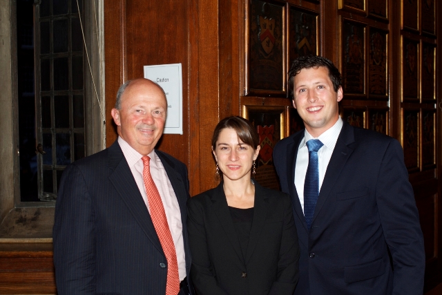 Dean Emeritus Donald Polden, Santa Clara Law Students Mary Procaccio-Flowers and Matt Clendenin