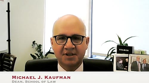 Incoming Dean Michael J. Kaufman welcome video